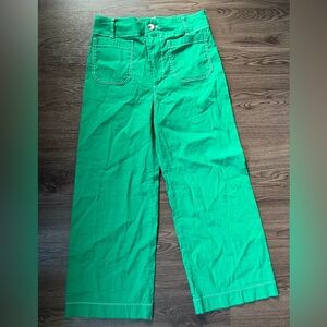 Maeve Vibrant Green Casual Pants